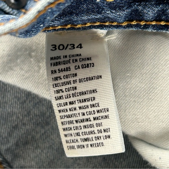 American Eagle Original Straight Jeans Mens 30 X 34 Med Wash All Cotton Denim - Picture 10 of 11
